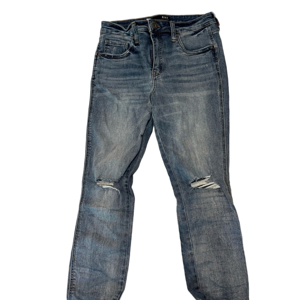 Kut from the Kloth Distressed Blue Skinny Jeans